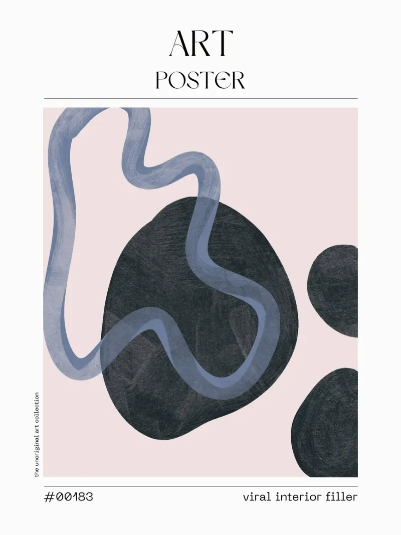 Dusty Blue Minimal Art Print – No. 00183 carta hahnemühle da Hightown Design