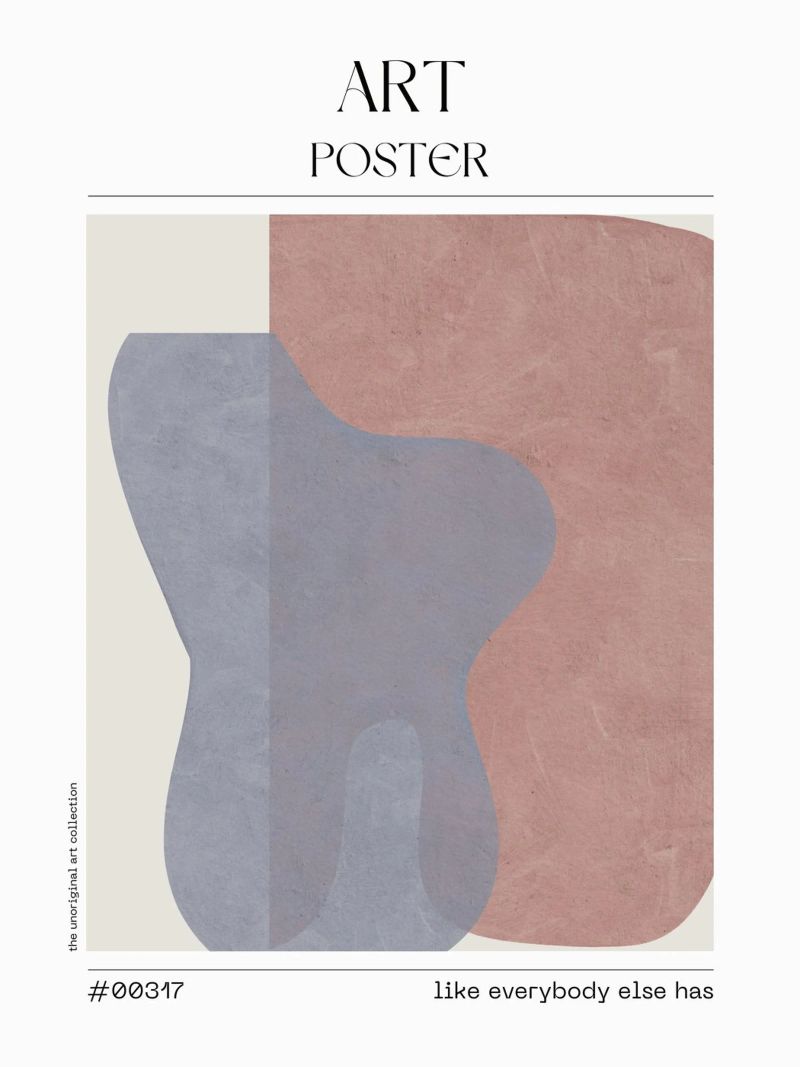 Contemporary Pale Abstract – No. 00317 Poster von Hightown Design