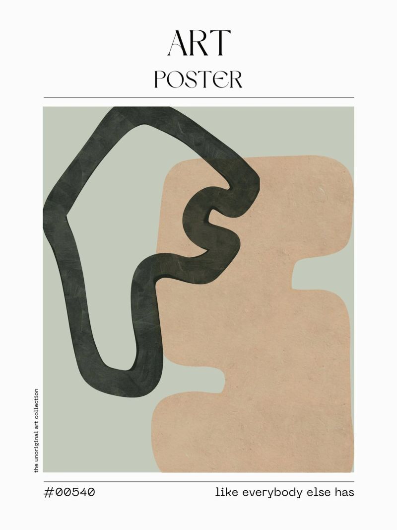 Squiggly Minimal Art – No. 00540 Poster von Hightown Design