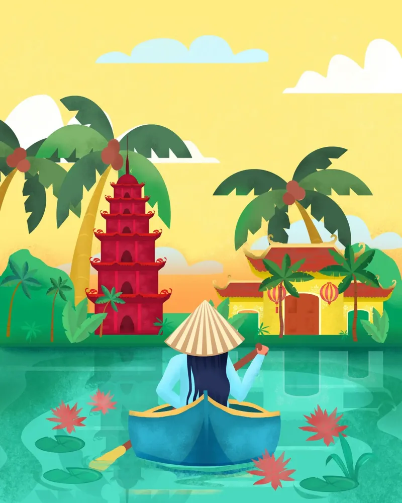 Vietnam Acryl-Glas von PetrArts