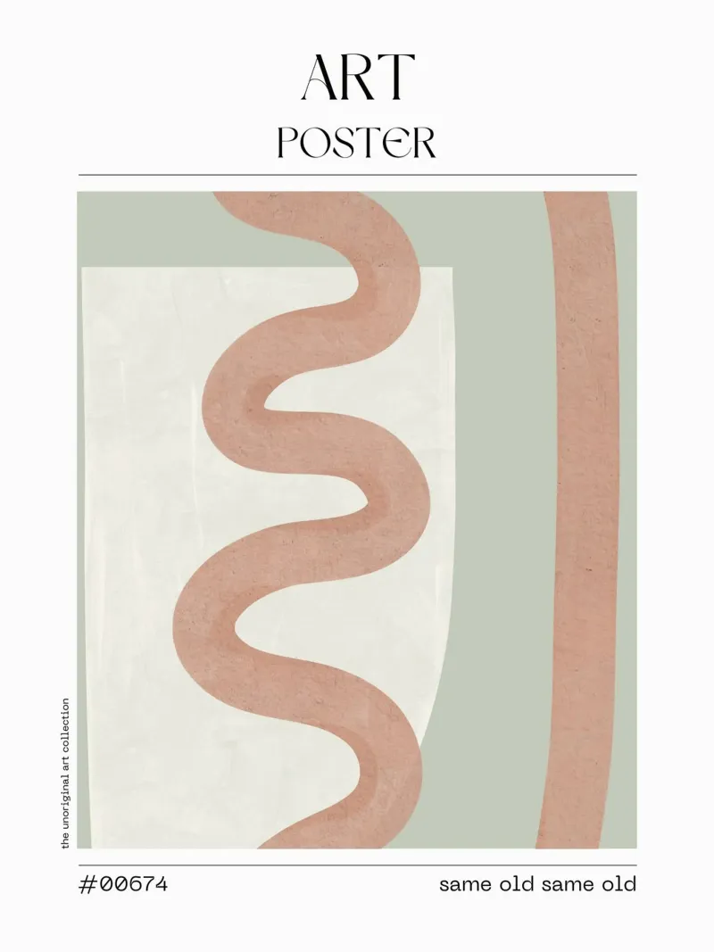 Soft Wavy Line Art Print – No. 00674 carta hahnemühle da Hightown Design