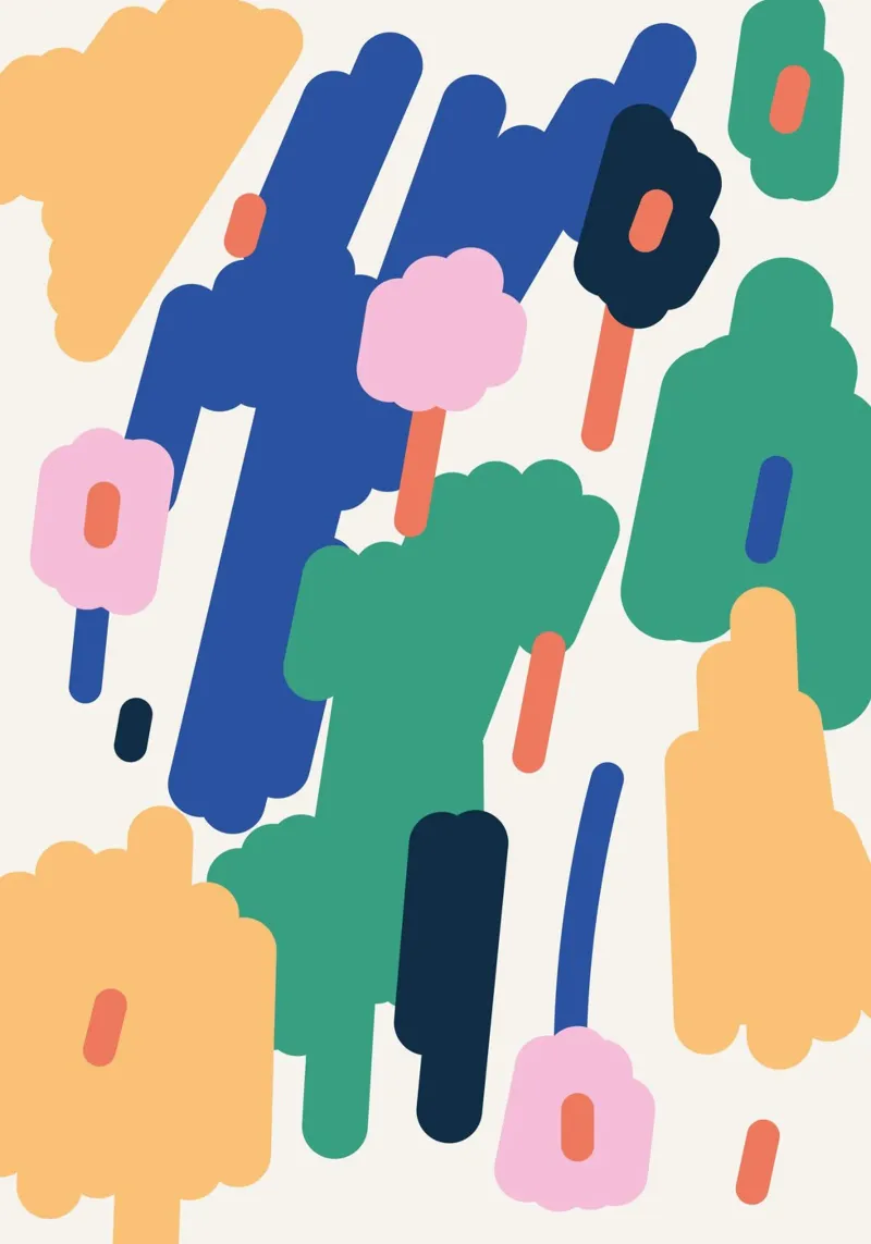 Prato di fiori selvatici poster con telaio in plastica da Susann Stefanizen
