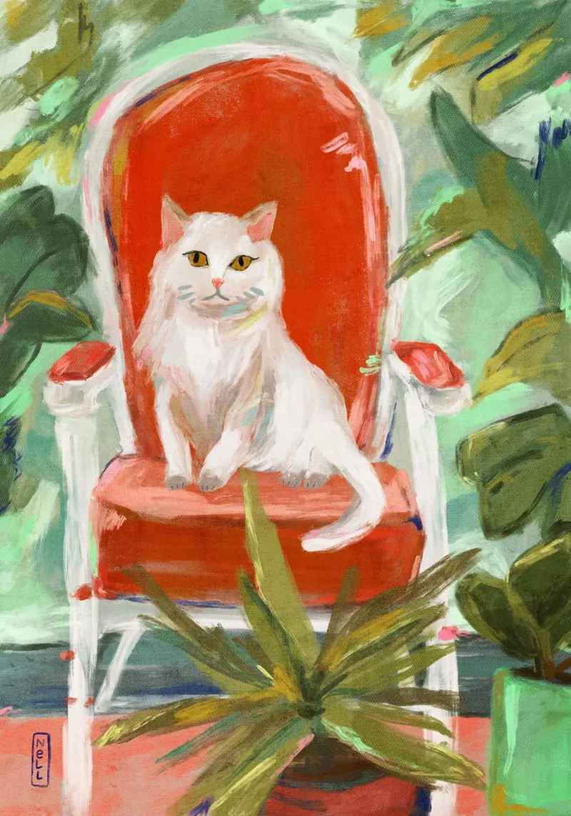 Pittura di gatti della giungla per interni tela con Cornice a cassetta da Pictufy Sun & Spirit
