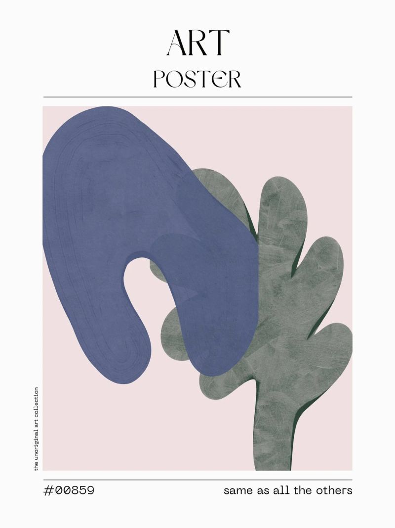 Indigo & Sage Wall Print – No. 00859 Poster von Hightown Design