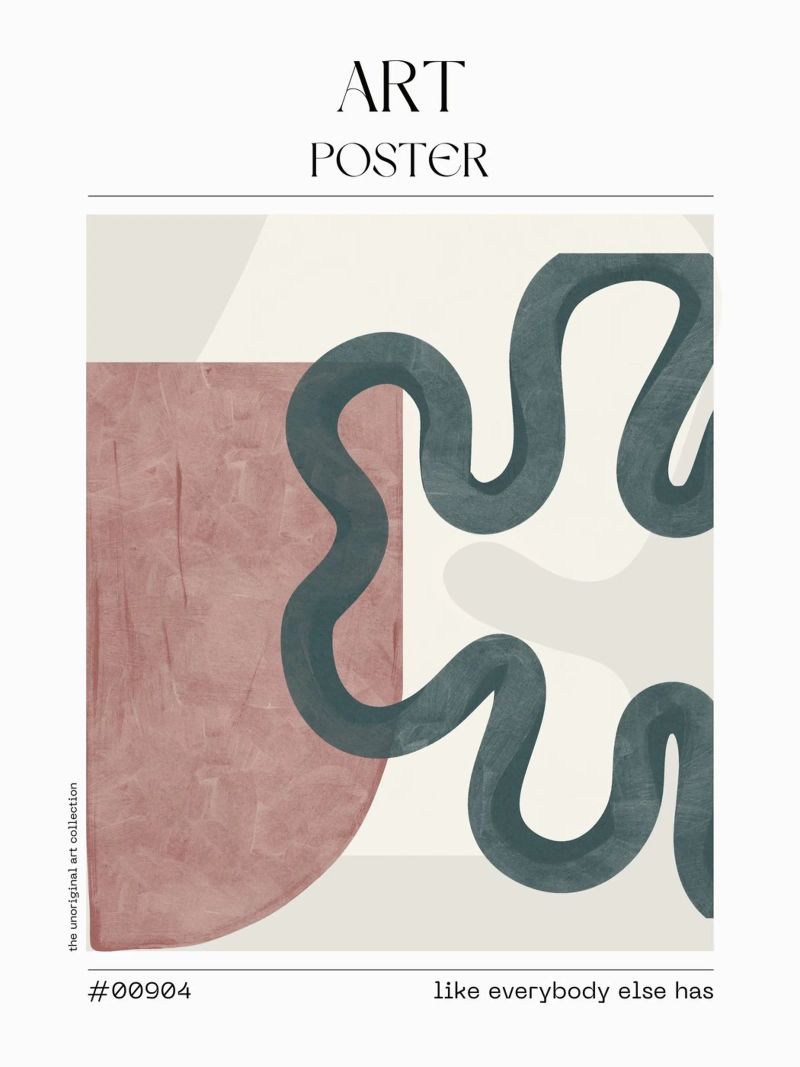 Retro Curve Abstract – No. 00904 poster by Hightown Design