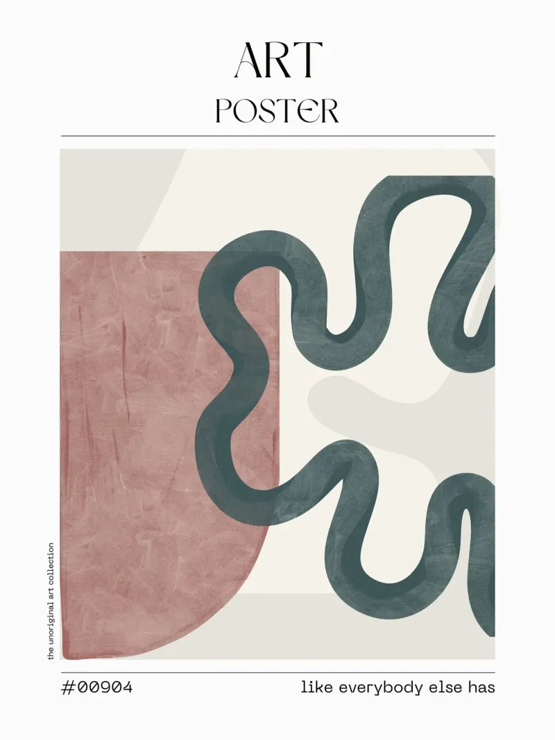 Retro Curve Abstract – No. 00904 Alu-Dibond von Hightown Design