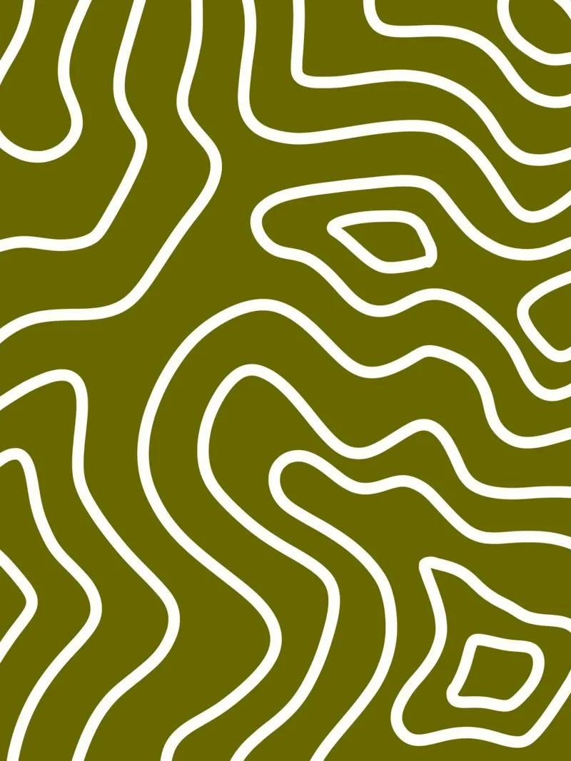 White Line Army Green Background canvas by MODERN NUANCE