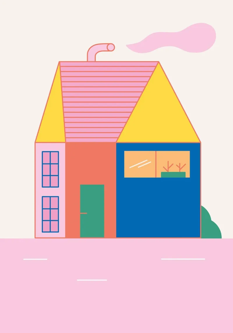 My little house acrylic glass by Susann Stefanizen