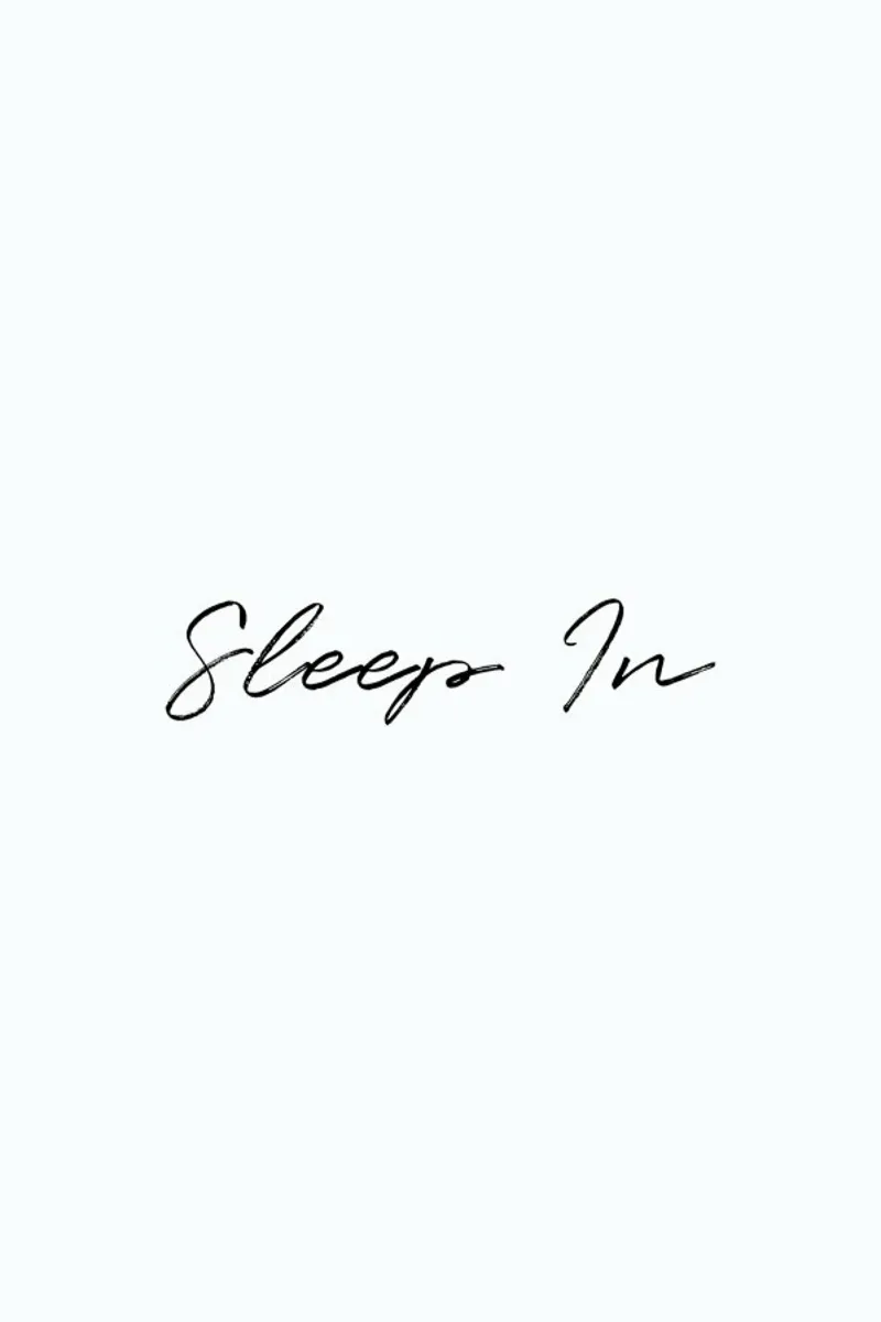 Sleep In plexiglass da typed