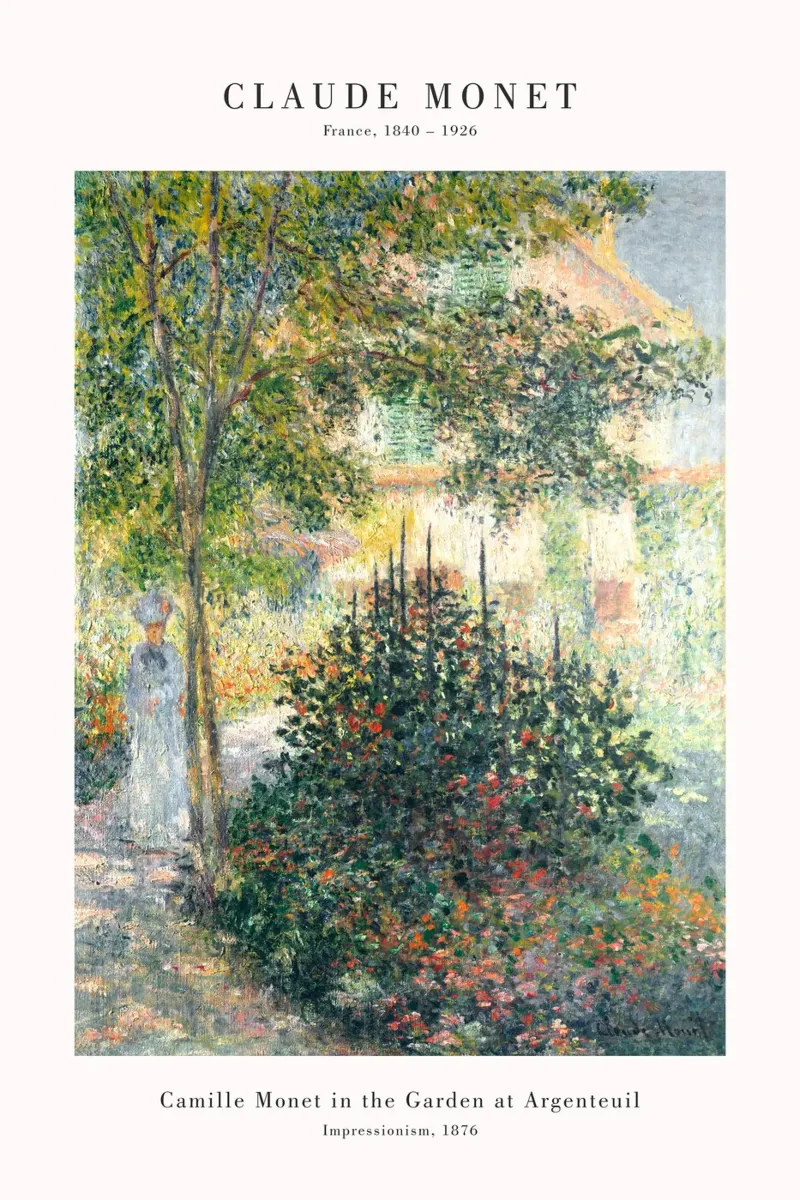 Claude Monet - Camille Monet nel giardino di Argenteuil pellicola backlit da Old Masters