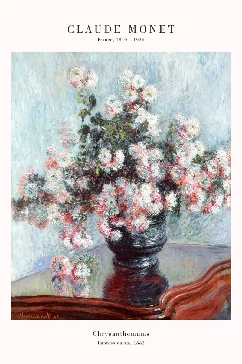 Claude Monet - I crisantemi alluminio dibond da Old Masters
