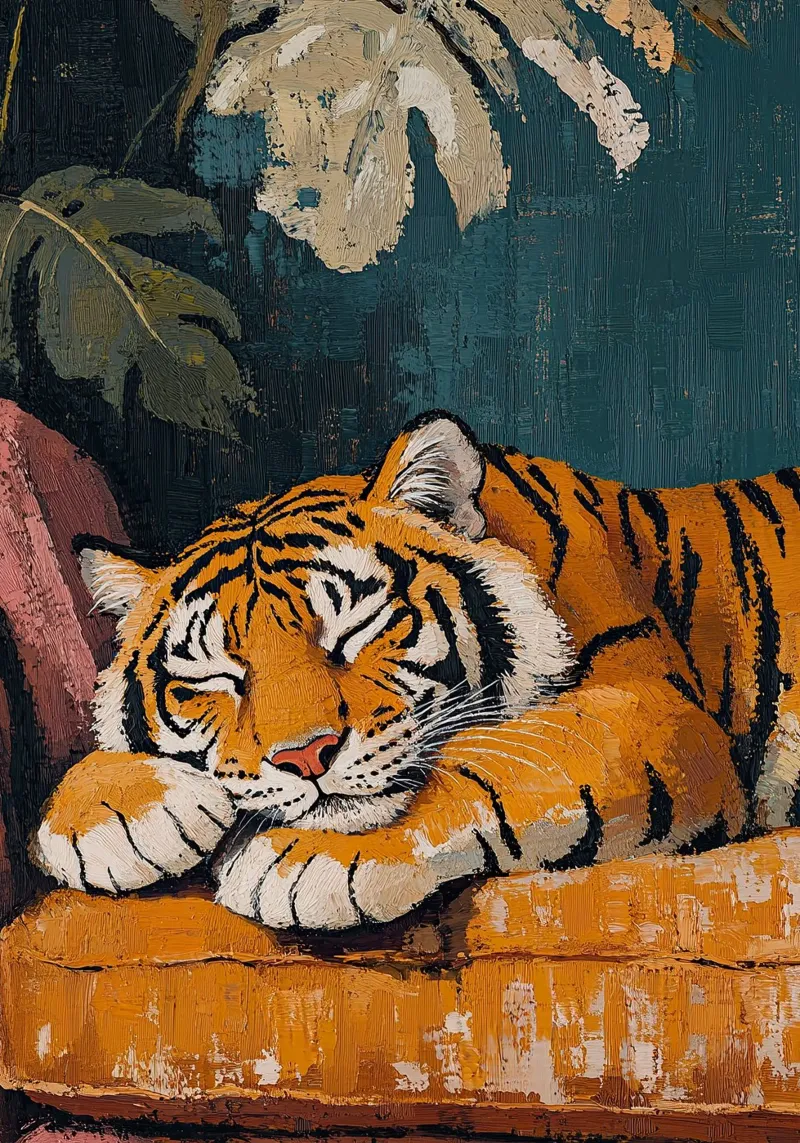 La tigre dorme carta hahnemühle da ArtByNiki