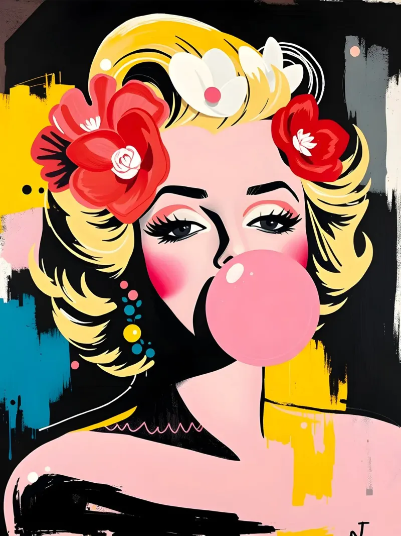 MARILYN MONROE GOMMA DA MASTICARE pellicola backlit da ARTOMATIC