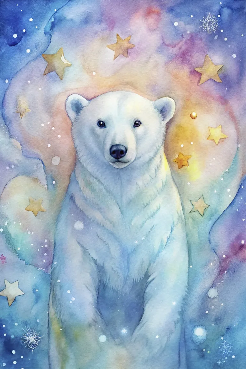 Orso in acquerello alluminio dibond da 🎁 ARTVI-SHOP
