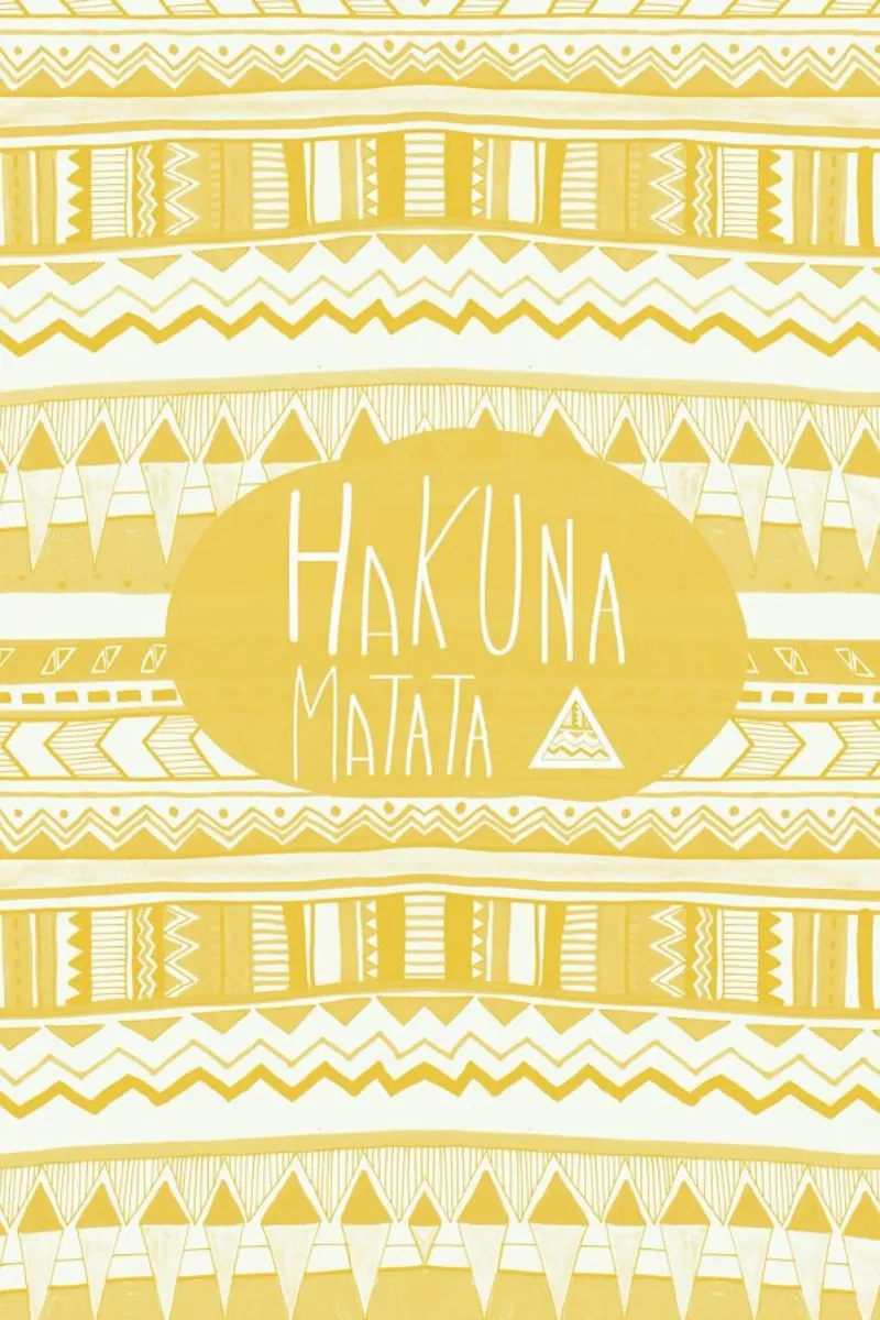 Hakuna Matata Yellow tela con Cornice a cassetta da Vasare Nar