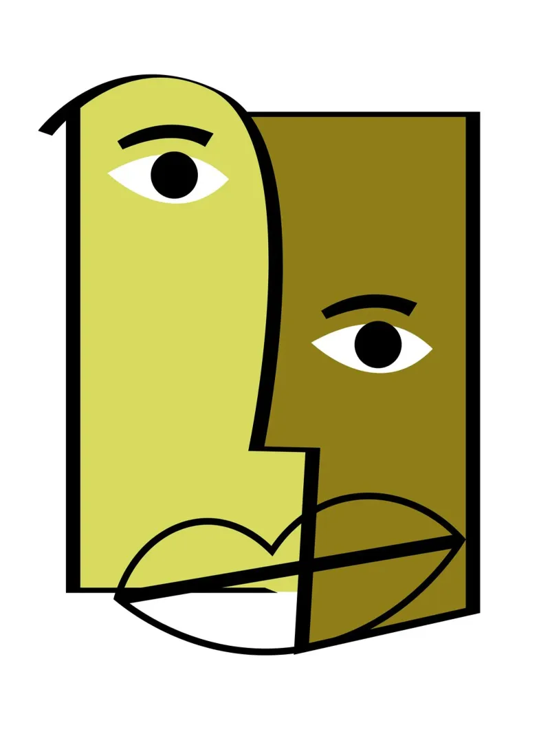 Abstract human faces hahnemühle by LisaArtes