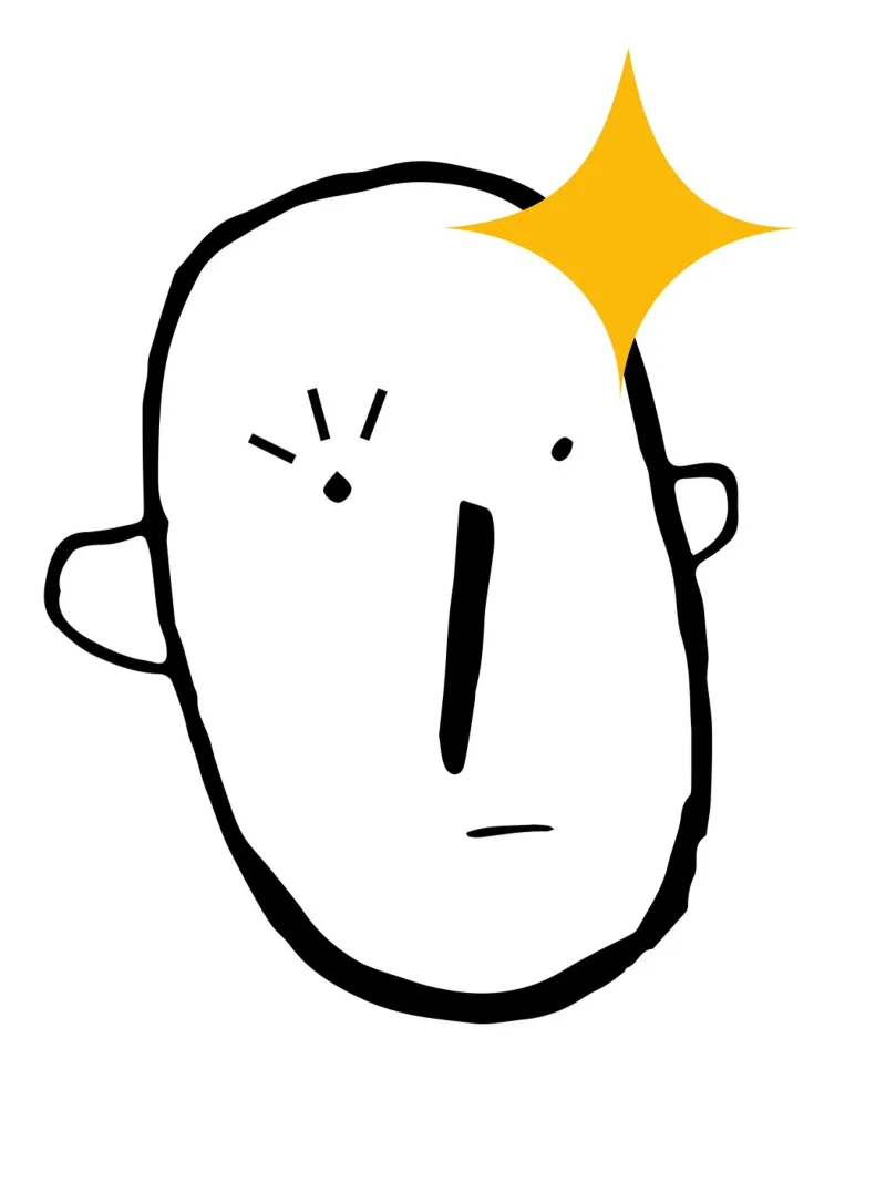 Simplistic face poster con telaio in plastica da LisaArtes