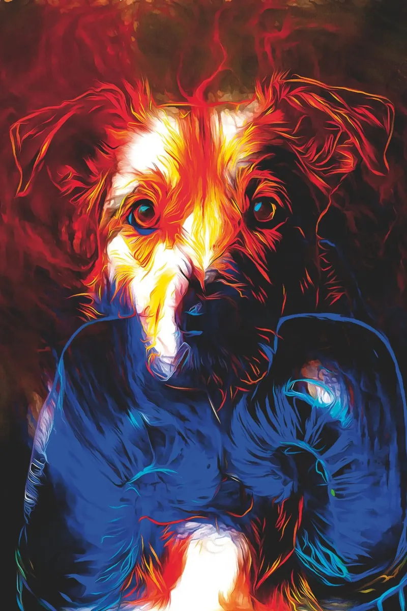 il cane da boxe pellicola backlit da Fred-Graph