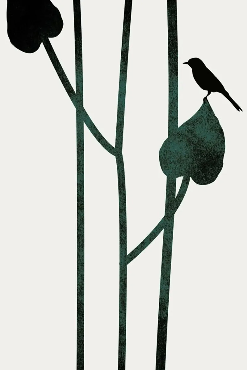 The Bird poster con telaio in legno da Kubistika