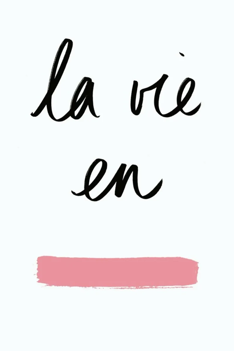 La vie en rose poster con telaio in legno da Florent Bodart