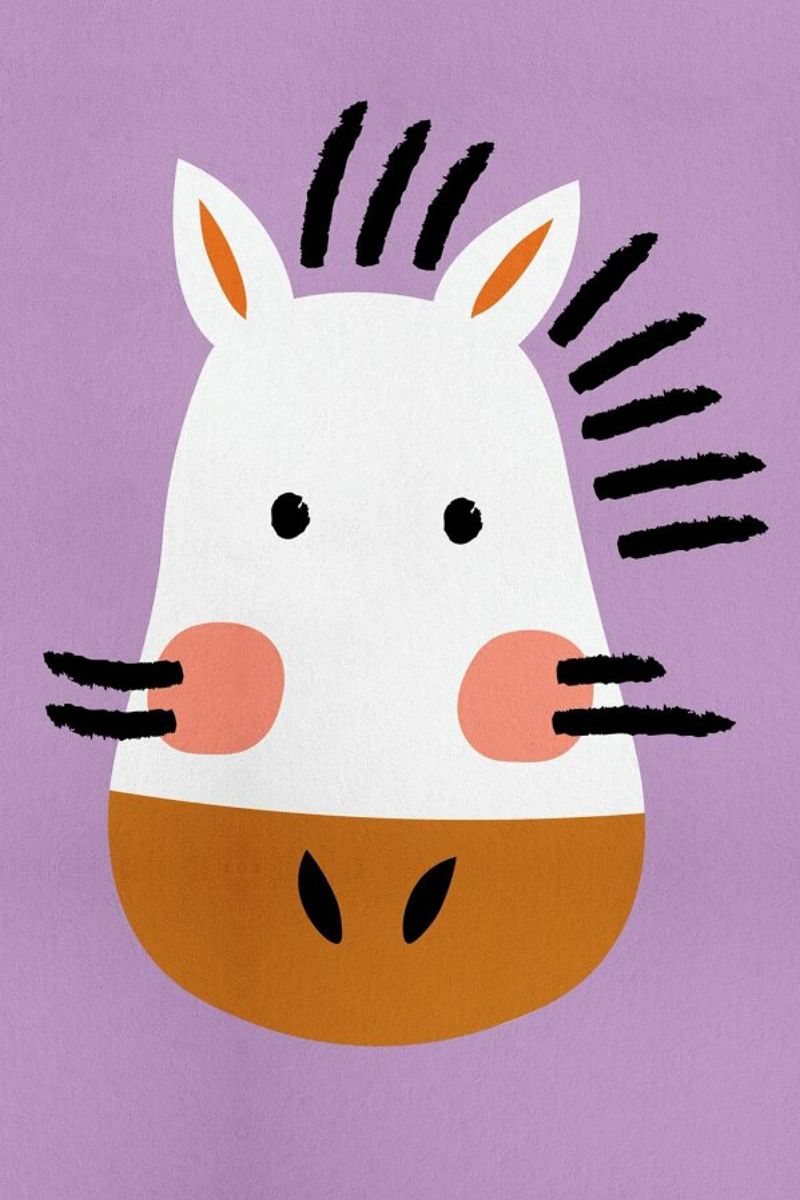 Ziggy the Zebra alluminio dibond da Little Flourishes