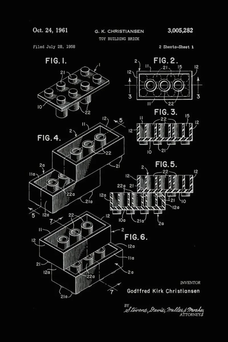 Lego PRINT WB canvas met Baklijst van Florent Bodart