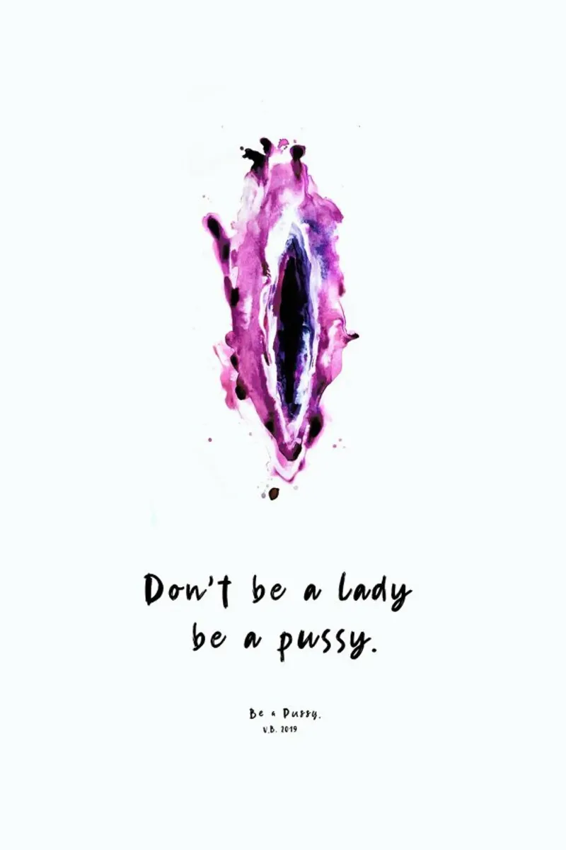 Vulva Painting Don't Be a Lady I pellicola backlit da Verena Bonath | 21st aesthetics