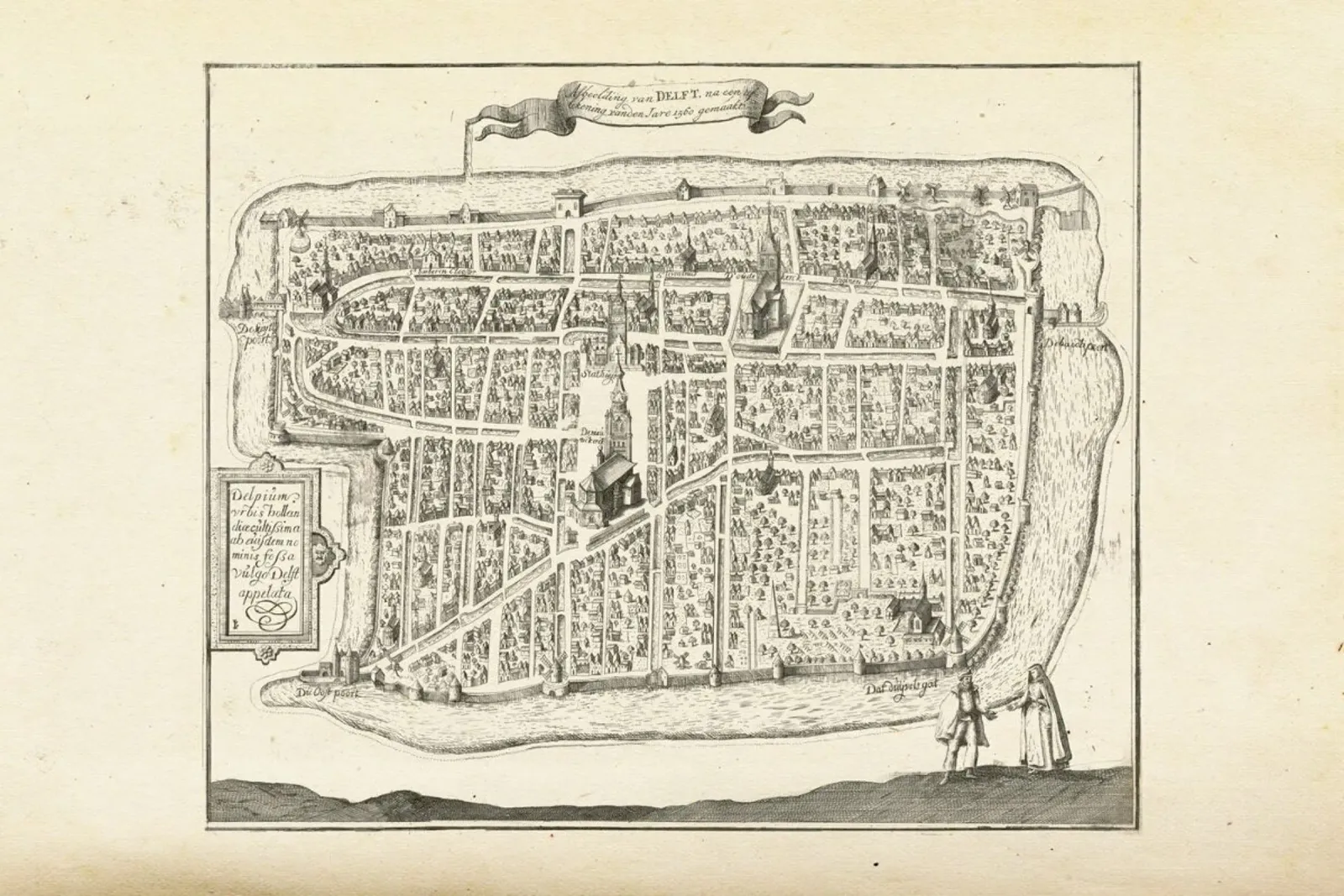 Deft, The Netherlands,Hogenberg, 1729 alluminio dibond da Artokoloro Quint Lox Ltd