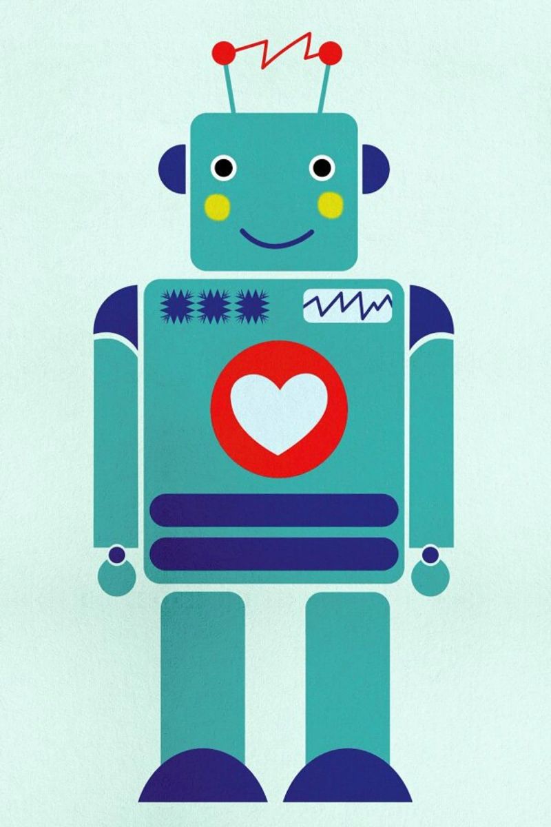 Robot with a Heart pellicola backlit da Little Flourishes