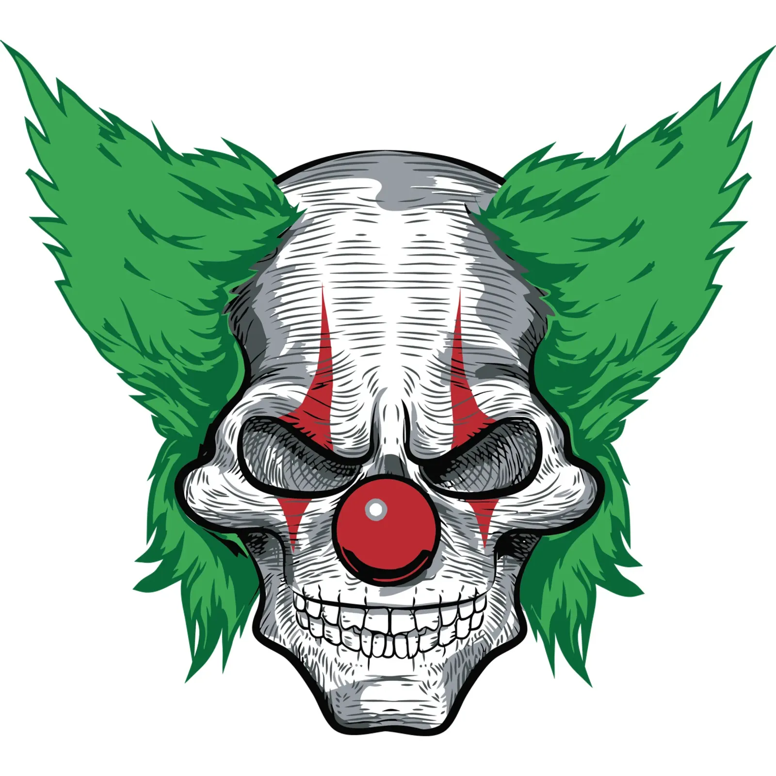 Clown Skull Face Art hahnemühle by nirwanaart