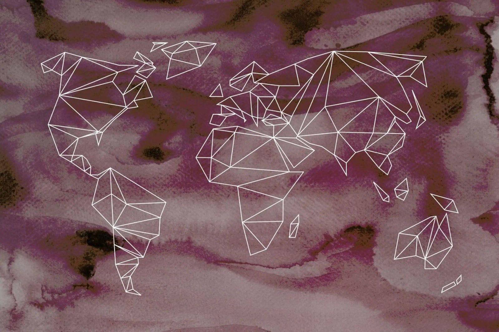 Geometrical World - Rose Aquarell poster by Studio Nahili
