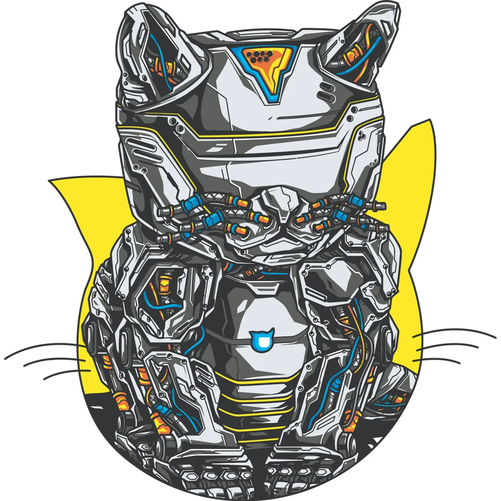 Robo Cat Art Design pellicola backlit da nirwanaart