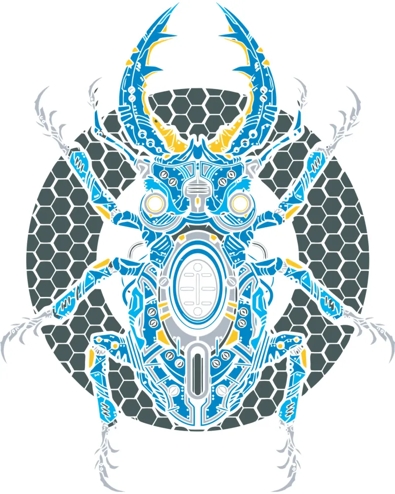 insectos Robotic Art Design metacrilato de nirwanaart