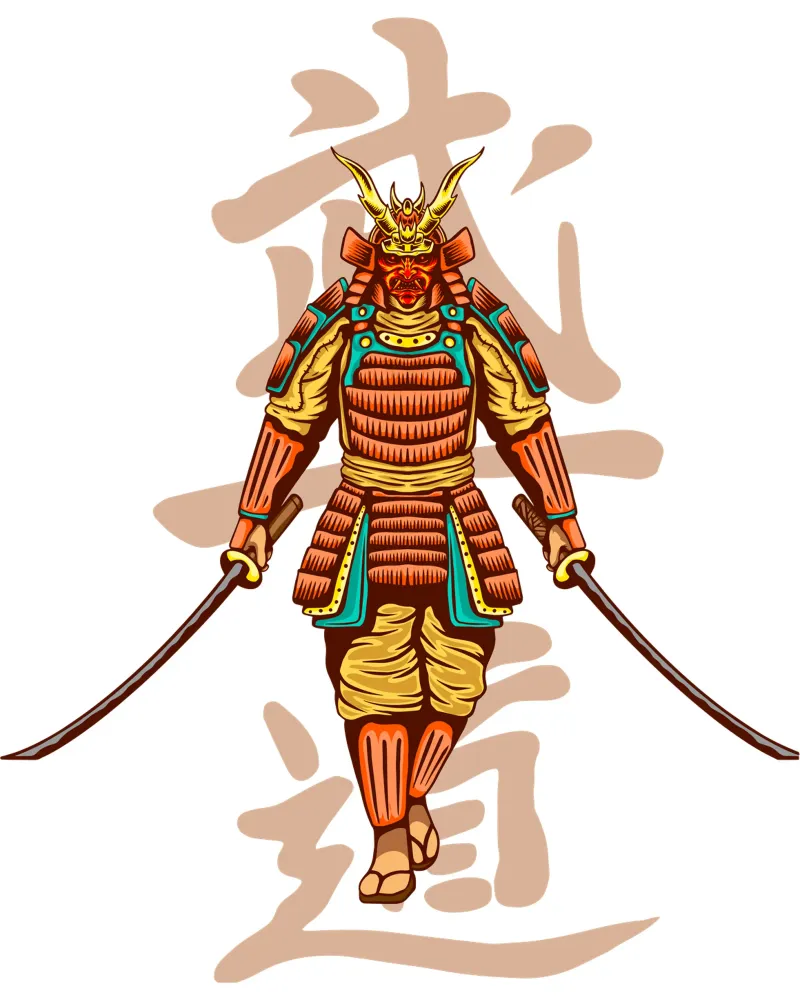 Japans Samurai Kunstontwerp canvas van nirwanaart