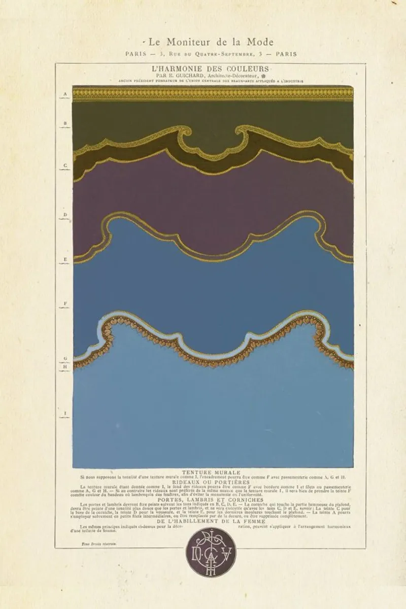 L'harmonie des couleurs, 1815 - Édouard Guichard poster con telaio in alluminio da Artokoloro Quint Lox Ltd