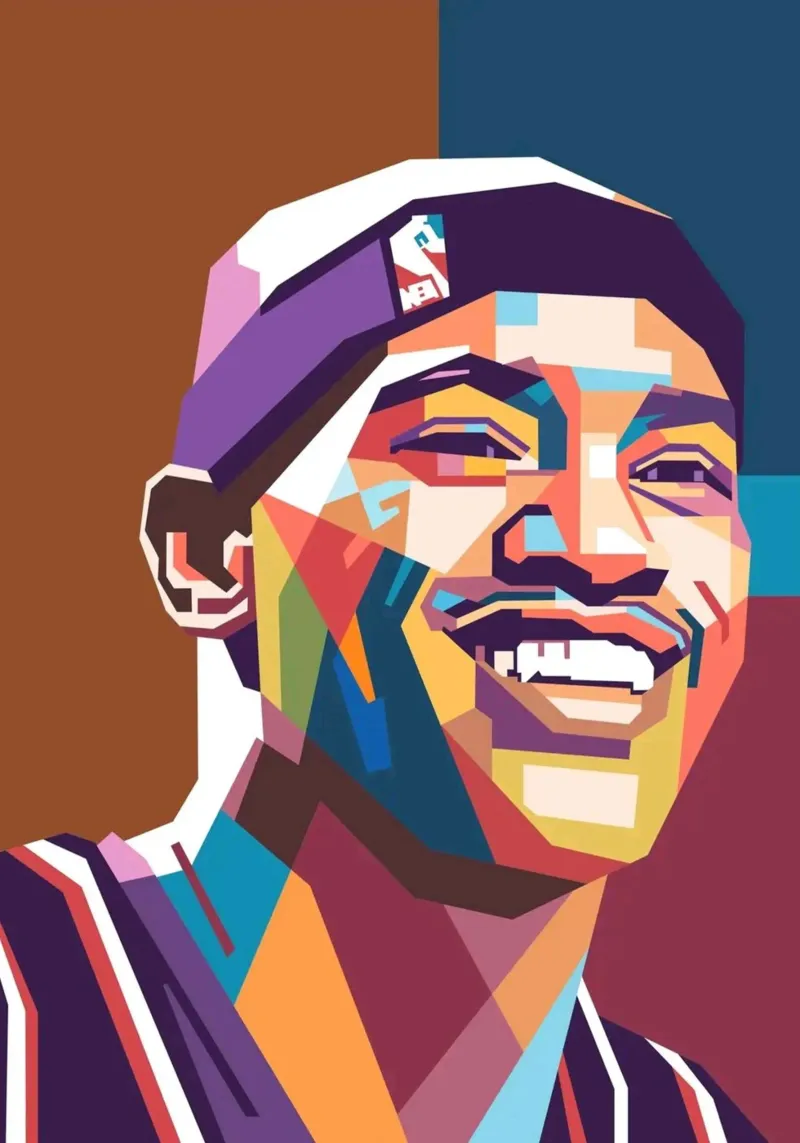 Ritratto pop art di Vince Carter pellicola backlit da Hantamrata