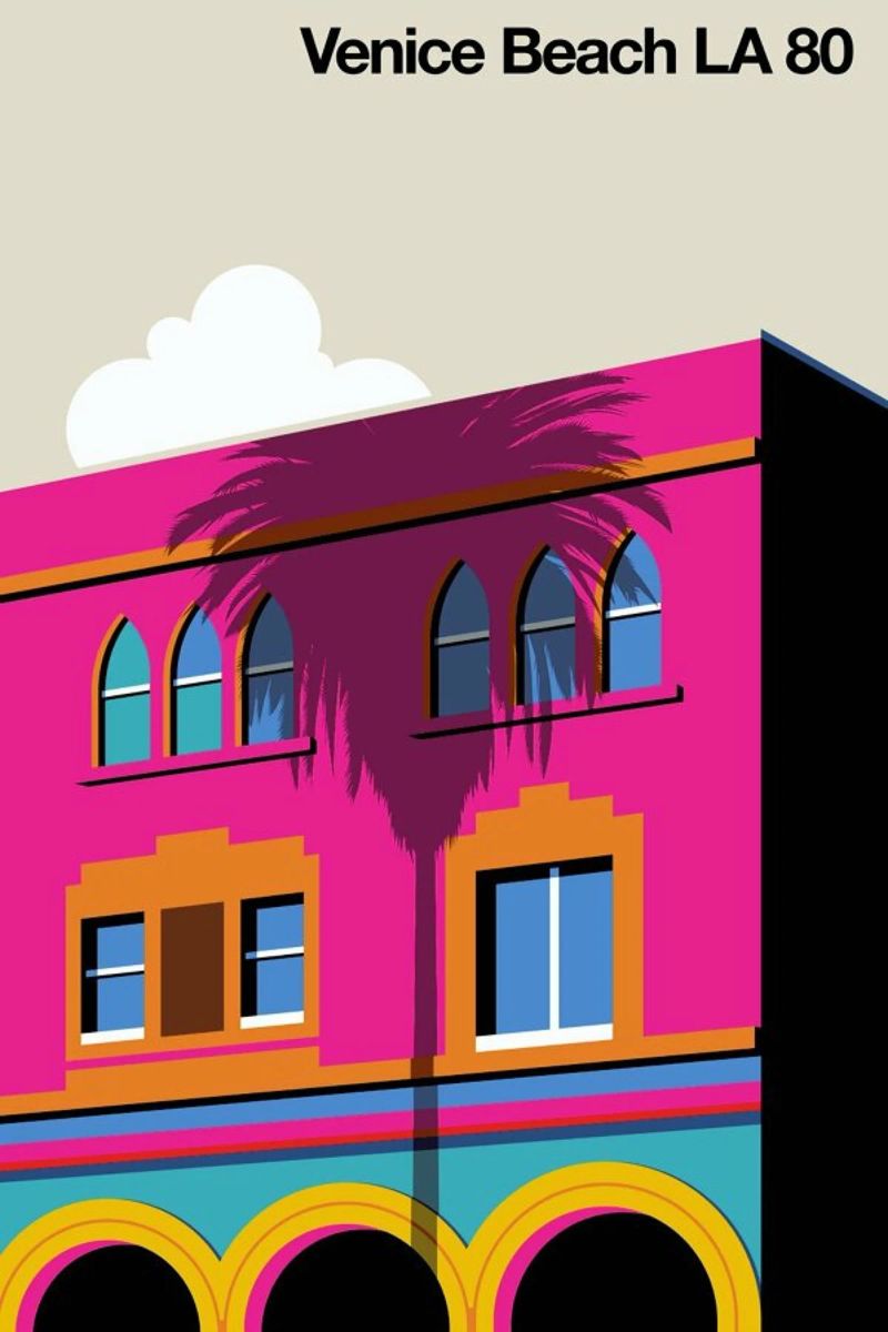 Venice LA 80 poster by Bo Lundberg