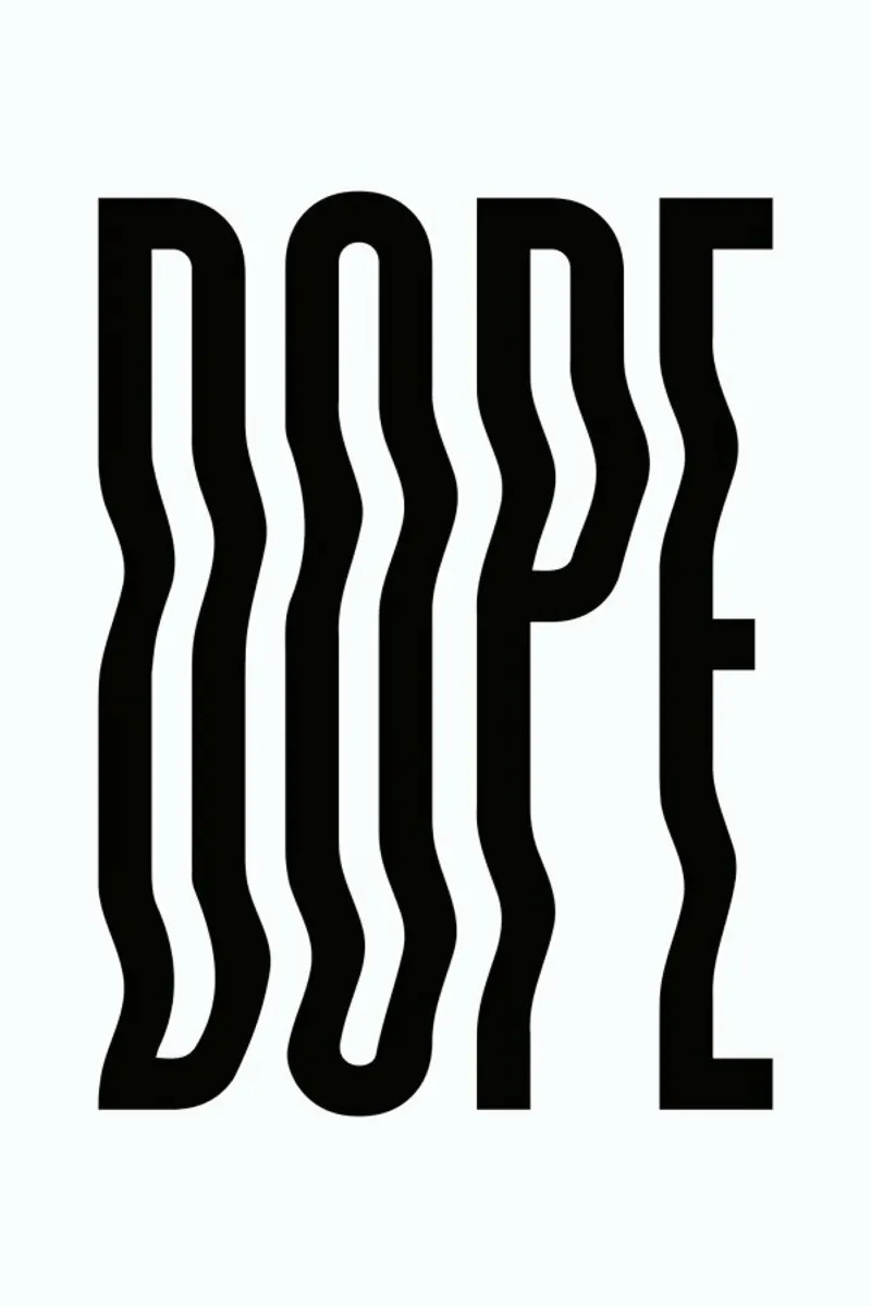 Dope Wavy poster con telaio in plastica da Mottos by Sinan Saydik