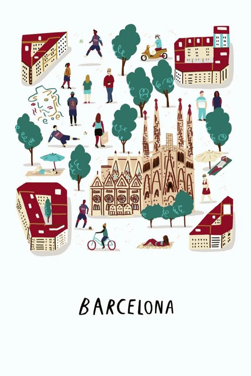 Barcelona poster by Alex Foster