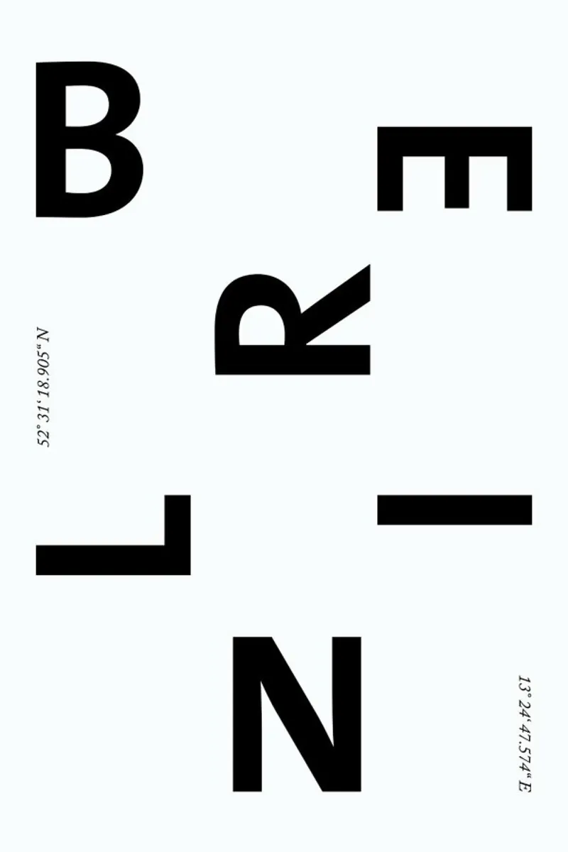 Berlin Cities poster with plastic frame by typealive