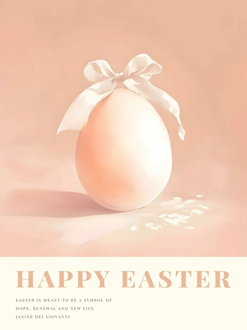 Happy Easter No 01 poster con telaio in legno da treechild