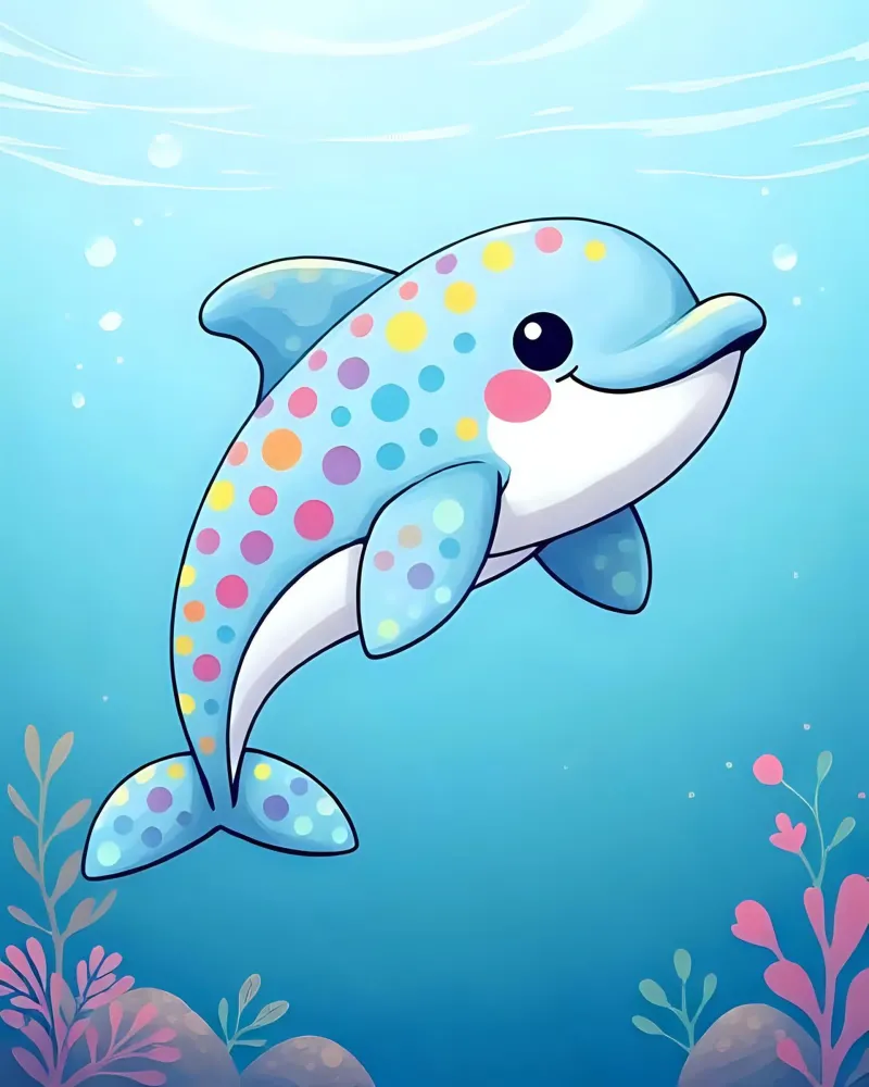 Delphin_2 poster da Tierisch bunt by LK