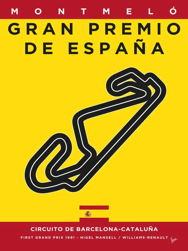 1991 F1 CATALUNYA Race Track pellicola backlit da Formula Art