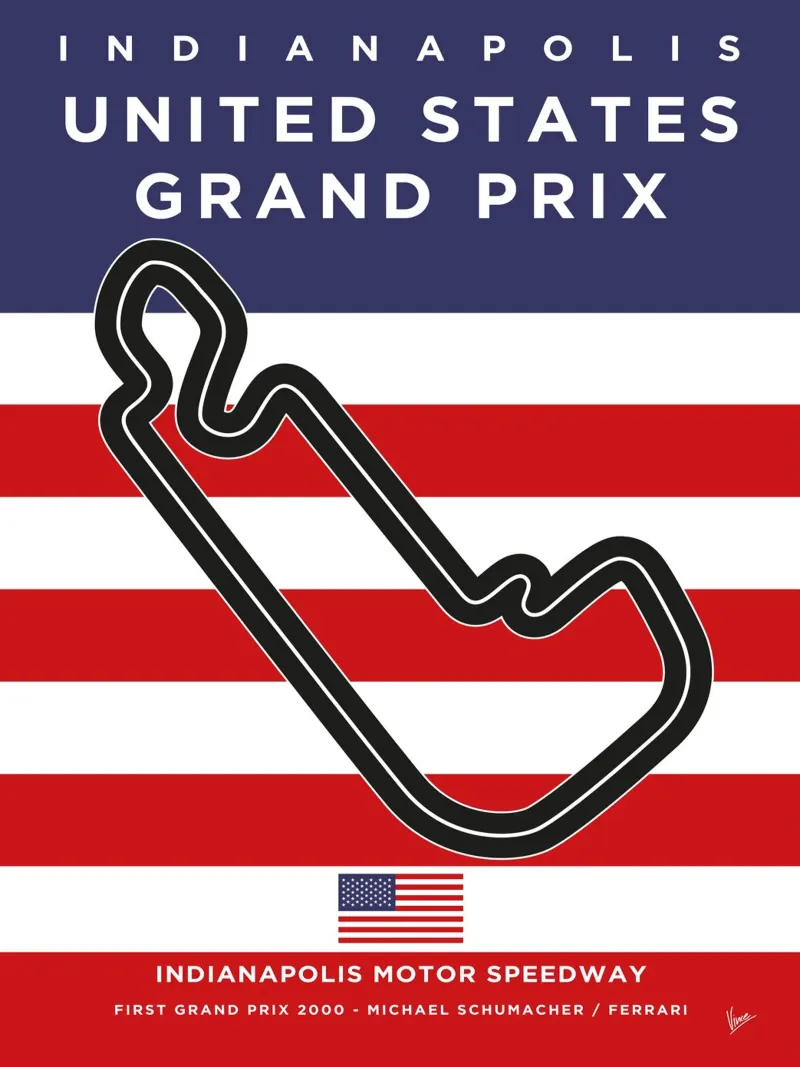 2000 F1 Indianapolis Race Track plexiglass da Formula Art