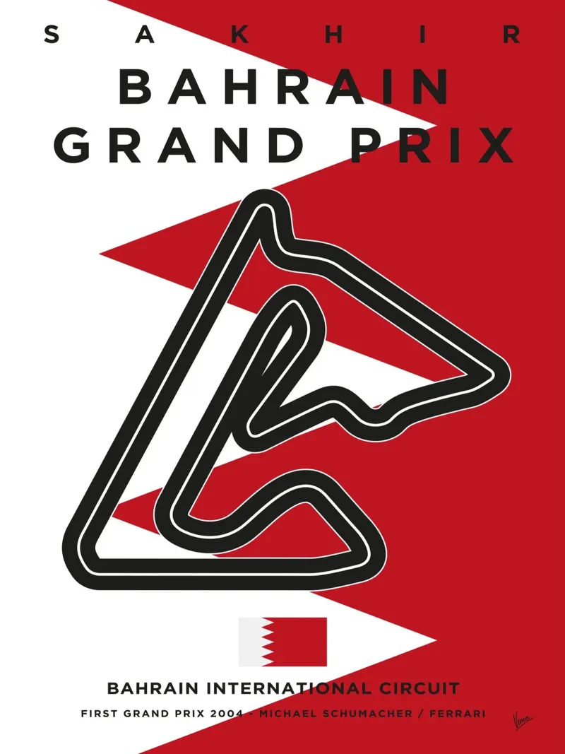 2004 F1 BAHRAIN Race Track pellicola backlit da Formula Art