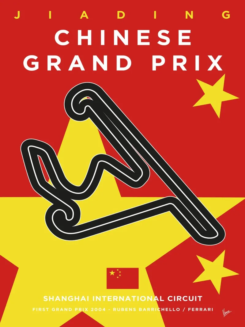 2004 F1 Shanghai Race Track pellicola backlit da Formula Art