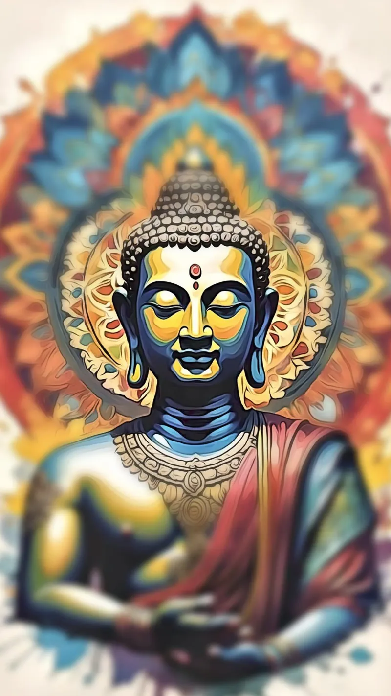 Meditation, Motiv 2 Poster mit Kunststoffrahmen von ZAMART