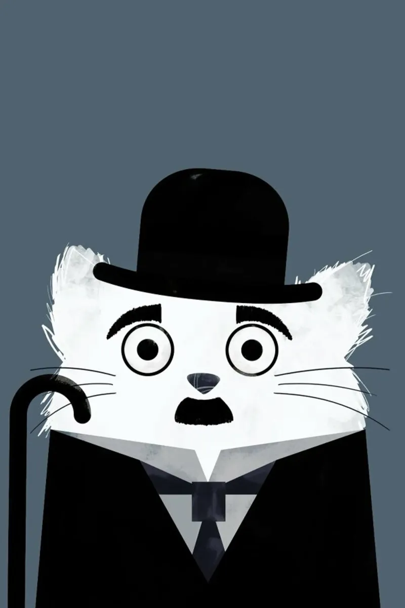 Cat - Chaplin pellicola backlit da Doozal