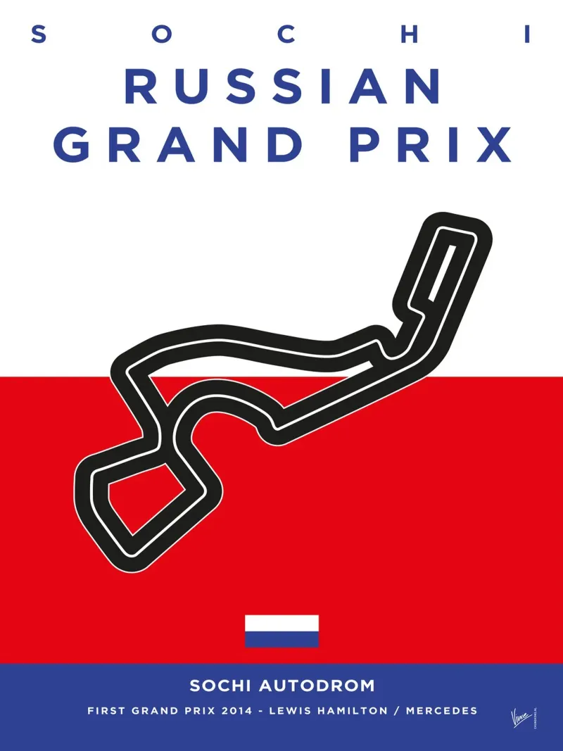 2014 F1 SOCHI Race Track pellicola backlit da Formula Art