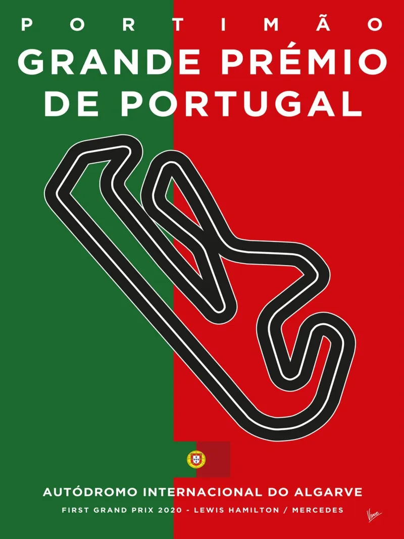 2020 F1 Algarve Race Track pellicola backlit da Formula Art